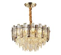 Hanging Lamp, Empire Style Gold Crystal Chandelier, 24-Light Crystal Chandelier Ceiling Light, K9 Crystal Ceiling Pendant Lighting, Gold Chandeliers for Bedroom Dining Room Over Table Living R