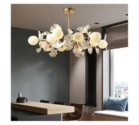 Hanging Lamp, Modern Bedroom Branch Ceiling Chandelier for Living Dining Room Ginkgo Leaf Led Pendant Chandelie(Changeable,D85CM 15head)