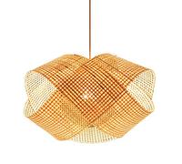 Hanging Lamp, Weaving Bamboo Pendant Light Rustic Asian Chaner Handwoven Hanging Light Handmade Nordic Wicker Lamp Bird's Nest Creative Retro Hot Pot Restaurant Lighting