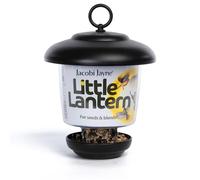 Hanging Lantern for the Garden - Jacobi Jayne Little Lantern Outdoor Hanging Bird Feeder - Small Seed And Mealworm Bird Feeder For Garden And Wild Birds