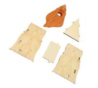 Hanging Latex Bird House with Old Man Face and Wooden Board, Decorative Bird House for Outdoor Garden