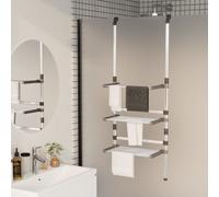 Hanging Laundry Drying Rack 3-Tier Silver Aluminium 50x25x90-135cm Foldable Wall