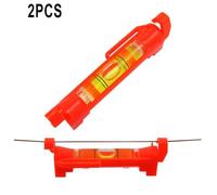 Hanging Level Set - 2-Pack Acrylic & Plastic Bubble Line Level with Molded Hook for Construction, Brickwork, Carpentry, and Surveying - 3" x(Yellow)