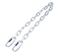 Hanging Load Bearing Chain Heavy Duty Galvanized Iron Suspension Chain with Carabiners for Hammock Chair Porch Swing Aerial Yoga 6mm Thick 91cm Long 750KG Capacity