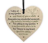 RED OCEAN Hanging Memorial Gift For Mum Nan Novelty Garden Shed Signs Summerhouse Plaque