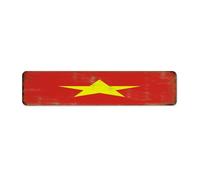 Hanging Metal Signs Outdoor Vietnam Wall Decorations Aluminum Tin Signs for Fence Home Coffee Bar State Map Sailor Sailing Art Poster Gift for Porch 4x18 Inch