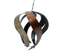 Hanging Metal Wind Spinner, H40cm - Gold, Silver, Bronze Metallic Handmade Outdoor Wind Sculpture Décor - Home & Garden Hanging Ornaments - Unique Decoration for Garden, Patio & Conservatory
