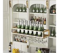 Hanging Metal Wine Rack Cabinet, Ceiling Glass Holder, Wine Glass Holder, Upside Down Wine Rack, Bar Glass Holder, Simple Style Wine Bottle Rack, for Bars, Restaurants, Kitchens (Size: 60x2