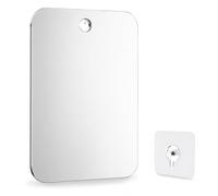 Hanging Mirror Large View Rounded Edge Acrylic Shower Mirror, Practical Small Wall Mirror, Durable Portable Makeup Mirrors, Frameless Wall Mount Mirrors for Family Bathroom Shaving & Household Cosmeti