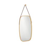 Hanging mirror Natural Hanging Wall Mirror Oval Bamboo Mirror Natural Finish