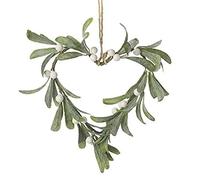 Hanging Mistletoe Heart Christmas Decoration