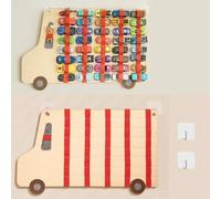 Hanging Model Cars Storage Organiser,Wall-mounted Toy Car Display For Boys,Holds Up 40 Toy Car 1/64 Scale,Model Car Organiser for Nursery Room/Playroom/living Room,2 transparent hooks (Red)