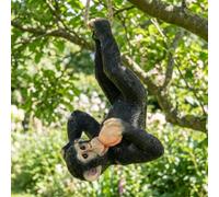 Hanging Monkey Garden Ornament Outdoor, Resin Monkey Statue on Rope, Large Animal Garden Decoration for Trees, Fences & Patios, Fun Garden Gift, The Enchanted Garden