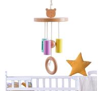 Hanging Nursery Mobile - Wood Materials, Boho Style Visual Toy, Gender Neutral Child Decoration | Child Shower Present, Play Space, Wall Mounted Art, Modern Apartment Decor, Sleep Area
