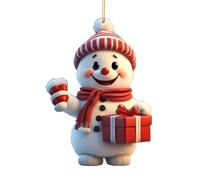 Hanging on Rope Snowman Car Hanging Home Tree Pendant Christmas Tree Pendant Home Decoration Window Wall Hanging Living Room Decoration Home Decoration 1piece Ornament String Thin (C, One Size)