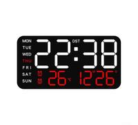 Hanging Option Available This Smartly Designed Electronic Alarm Clock Displays Essential Information Clearly While Saving Space on Your Desk or Nightstand (black+red)