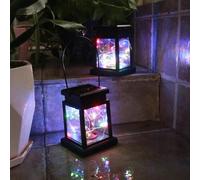 Hanging or Freestanding Solar Lantern for Outdoor Spaces with Gorgeous Flickering Amber Light (003)
