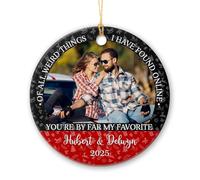 Hanging Ornaments All The Weird Things I'Ve Found On The Internet Ceramic Hanging Cute Christmas Baubles Double Sided Christmas Tree Decoration For Vacation Kids Home Decor 7.3 Cm