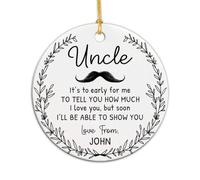 Hanging Ornaments It'S To Early For Me To Tell You How Much Ceramic Hanging Multi-Colour Christmas Baubles Novelty Ceramics Xmas Ornament For Holiday Vacation Kids 7.3 CM