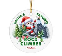 Hanging Ornaments Santa'S Favorite Rock Climber Ceramic Hanging Decoration Christmas Baubles Funny Ceramics Xmas Ornament For Vacation Friends Holiday 7.3 CM