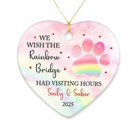 Hanging Ornaments We Wish The Rainbow Bridge Had Visiting Ceramic Hanging Novelty Christmas Baubles Funny Christmas Tree Decoration For Gift Home Decorations Kids 7.3 Cm