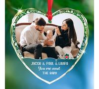 Hanging Ornaments You Me And The Baby Ceramic Hanging Unique Christmas Tree Decoration Multi-Colour Ceramics Xmas Ornament For Gift Home Decor Home Decorations 7.3 Cm