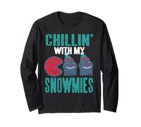 Hanging Out with Frosty Crew Winter Friends Humor Long Sleeve T-Shirt