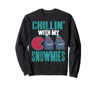 Hanging Out With Frosty Crew Winter Friends Humor Sweatshirt