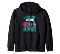 Hanging Out With Frosty Crew Winter Friends Humor Zip Hoodie