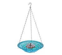 Hanging Outdoor Bird Bath Fountain Solar Power Fountain Attracts Birds Squirrels Large Capacity Garden Feeder Large Capacity Bird Feeding Bath