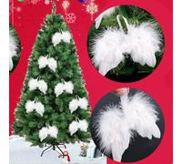 Hanging Pack of 10 Vintage Angel Wings for Seasonal Home Ornamentation (16X14cm)