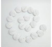 Hanging Paper Honeycomb Balls Party Decorations 20 Pieces 3" Tissue Paper Pom Poms Flower Balls for Birthday Wedding Party Baby Shower Nursery Wall Decor (White)