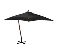 vidaXL Hanging Garden Parasol with Pole Umbrella Anthracite Solid Fir Wood