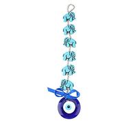 Hanging Pendant, Blue Evil Eye Elephant Tassel Amulet Pendant Blue Elephant Pendant Wall Hanging Pendant Amulet Blessing Decor