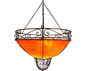 Hanging Pendant Ceiling Lamp Iron Orange Moroccan Ø45cm E14