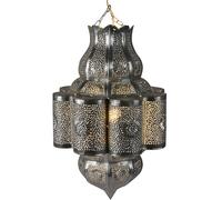 Hanging Pendant Ceiling Lamp Metal Silver Marokkanisch 45 cm E27