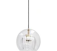 Hanging Pendant Light with Clear Glass Shade, Double Layer Design, Adjustable Cord, Energy-Saving Ceiling Light Fixture for Home Decor
