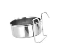 Hanging PET Bowl for Cage, Space Saving Design Stainless Steel | Anti Rust Finish, Smooth Surface, Easy to Clean, Silver Colour, One Set for Feeding and Watering