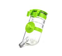 Hanging Pet Drinking Bottle Large Capacity Portable Water Dispenser Stainless Steel Environmental Resin Stable Hook Adjustable Height Open Top Design Easy to Add Clean