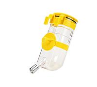 Hanging Pet Drinking Bottle Large Capacity Portable Water Dispenser Stainless Steel Environmental Resin Stable Hook Adjustable Height Open Top Design Easy to Add Clean