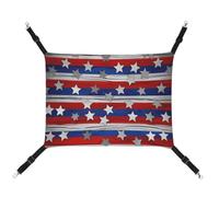 Hanging Pet Hammock Cat Hammock for Cage Soft Breathable Patriotic Stars Strips Independence Day Pet Cage Bed with Metal Hooks Small Pets Resting Sleepy Pad for Cats Dogs Rabbits Other Small Animals