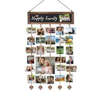 Hanging Photo Display, Collage Pictures Frames Photo Wall Display Rustic Photos Boards for Pictures Multi Picture Organizer for Postcards Photos Collage Art