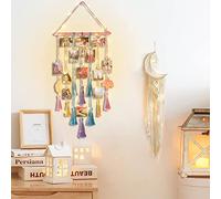Hanging Photo Display & Moon Dream Catchers Room Decor for Teen Girl Gifts | Macrame Boho Wall Decor Bedroom Dorm Aesthetic Decor for Christmas Teenage Girl Gifts Ideas Ages 10 11 12 13 14 Years Old