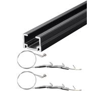 Hanging Picture Display Photo Holders with Metal Cable Strings, Art Gallery Photo Backdrop Hanging System Adjustable, Heavy Duty A
