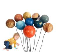 Hanging Planets, Solar System Model, 10PCS Soft PU Solar System Mobile, Hanging Planets with Rope for Kids Nursery Space Party Decorations