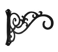 Hanging Plant Hanger Outdoor Bird Feeder Wall Hooks Black Metal Plant Bracket Hook For Hanging Flower Baskets