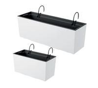 Hanging Planter Flower Pot with Liner Matt Trough Fence Balcony Railing Elegant