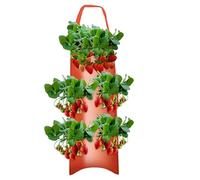 Hanging Planter Grow Bag, Strawberry Planter Bags, Breathable Canvas Flower Grow Bags, Vegetable Plant Grow Bag, Strawberry PlanterBag for The Garden, Herbses Flowers, Tomato Potato Roses