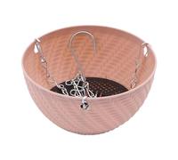 Hanging Planter Wall Mounted Flower Pot Decorative Basket Plant Holder PP Plastic Outdoor Basket with Self Watering for Home Garden, Pink