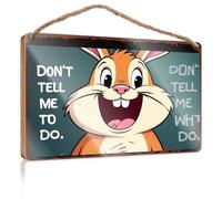 Hanging Plaque Sign Don't Tell Me What To Do. Funny Bathroom Signs The Room Decorations(23X35CM)